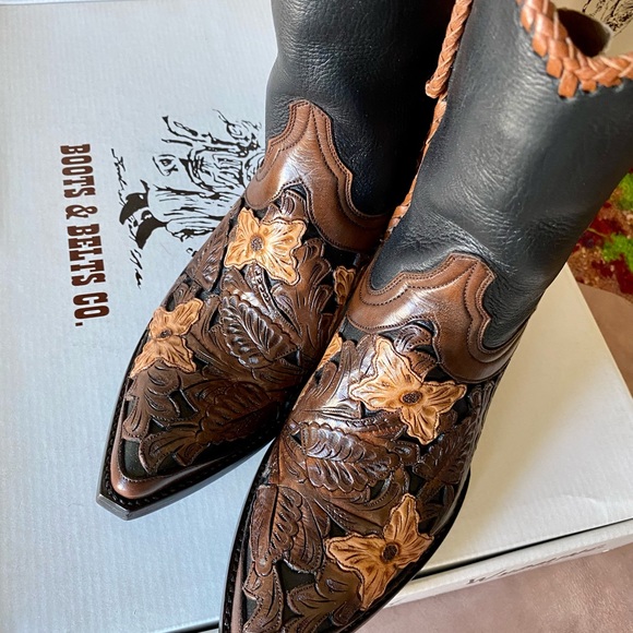 Old Gringo Wyoming Rare Hand Tooled Western Boot in Size 7. NIB - Picture 7 of 14